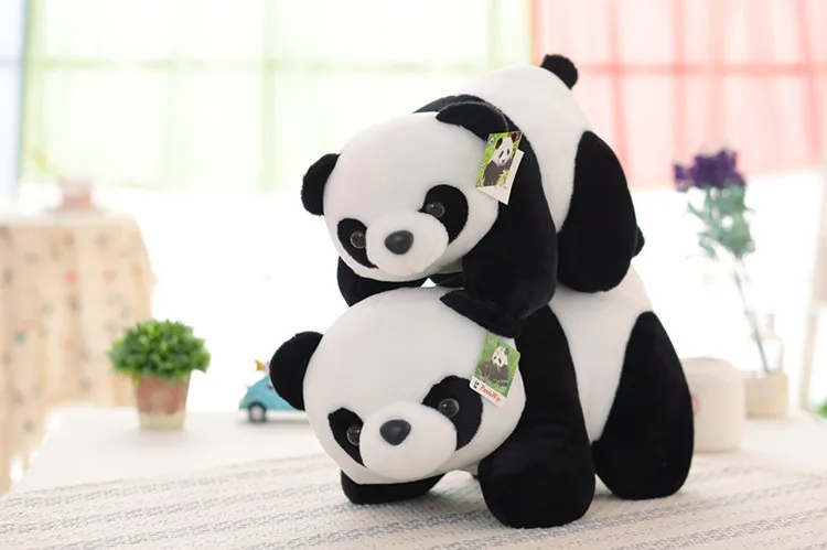 50 см милые мягкие игрушки животных моделирования кукла плюшевая игрушка-панда детей 20 дюймов черный белый украшения подарок на день