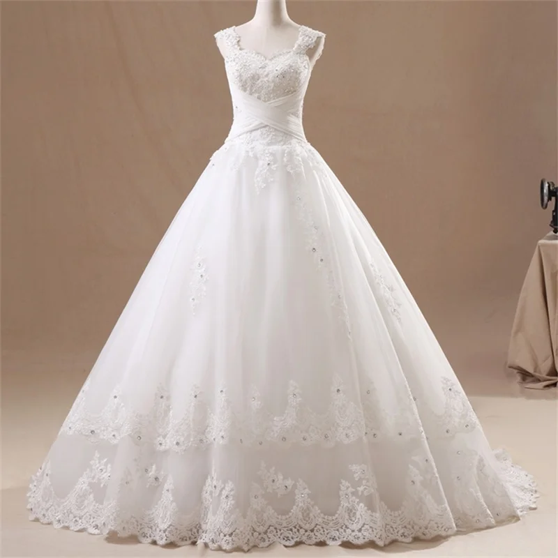 

New Arrival Wedding Dresses Elegant White/Ivory/Red Princess Formal Dress Glamorous Backless Vestidos De Novia Real Bridal Gown