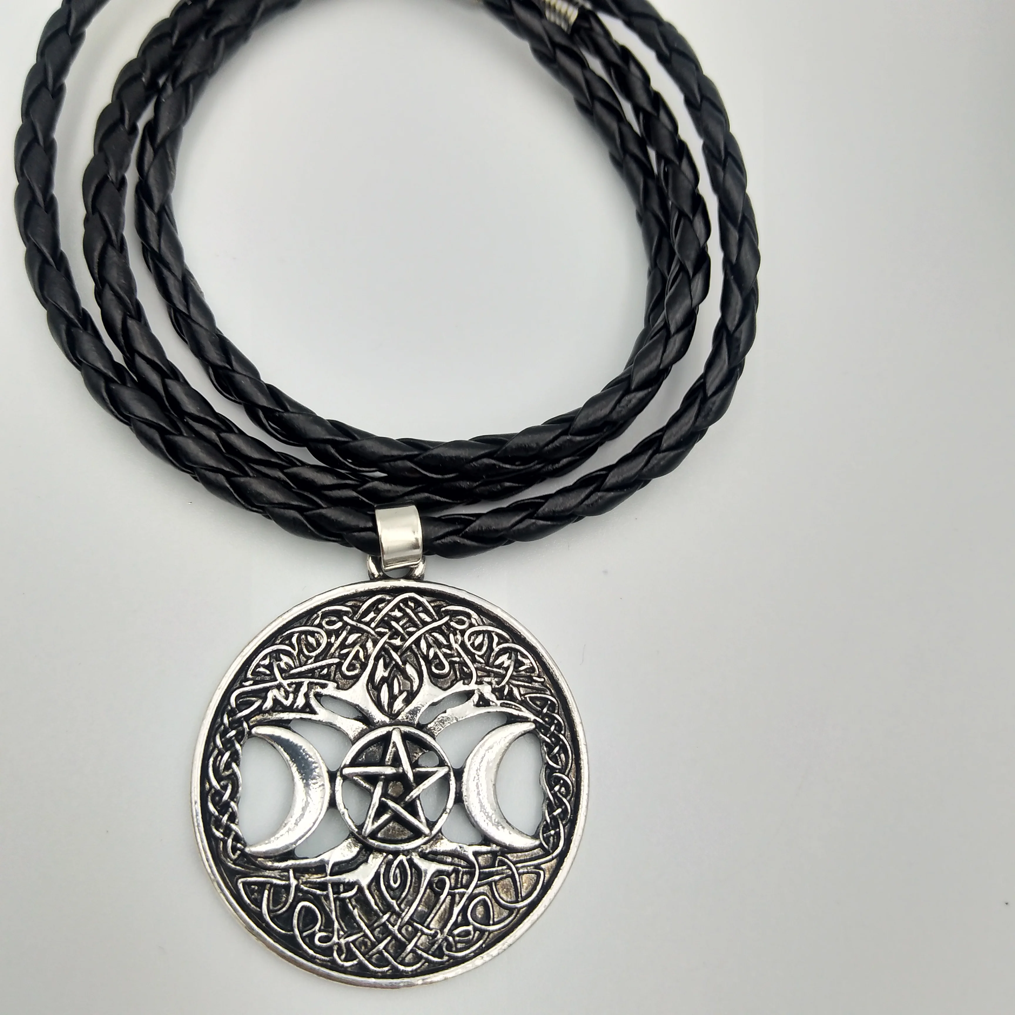 Ожерелье Тройная богиня Wicca пентаграмма волшебный амулет женское Дерево жизни