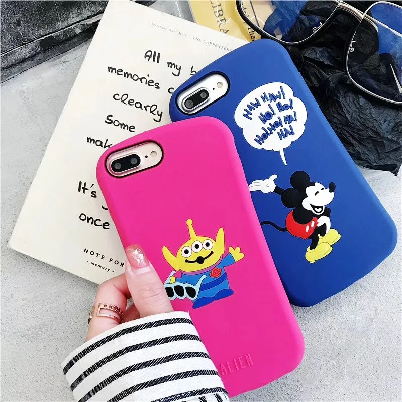 

For iPhone 7 7plus Cute soft Cases Cover , Allen daisy Duck minnie Back Cell Case Funda Capa For iPhone 8 8plus 6 6S 6plus X