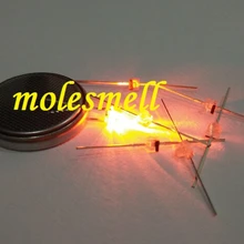 100 шт., новые 1,5 мм мини-оранжевая водный яркий светодиодный Светодиодный s резисторы Сделано в Тайване