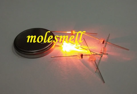 Feitos em Taiwan Pces Novo Mini Água Laranja Claro Led Leds Resistores Livres 100 1.5mm