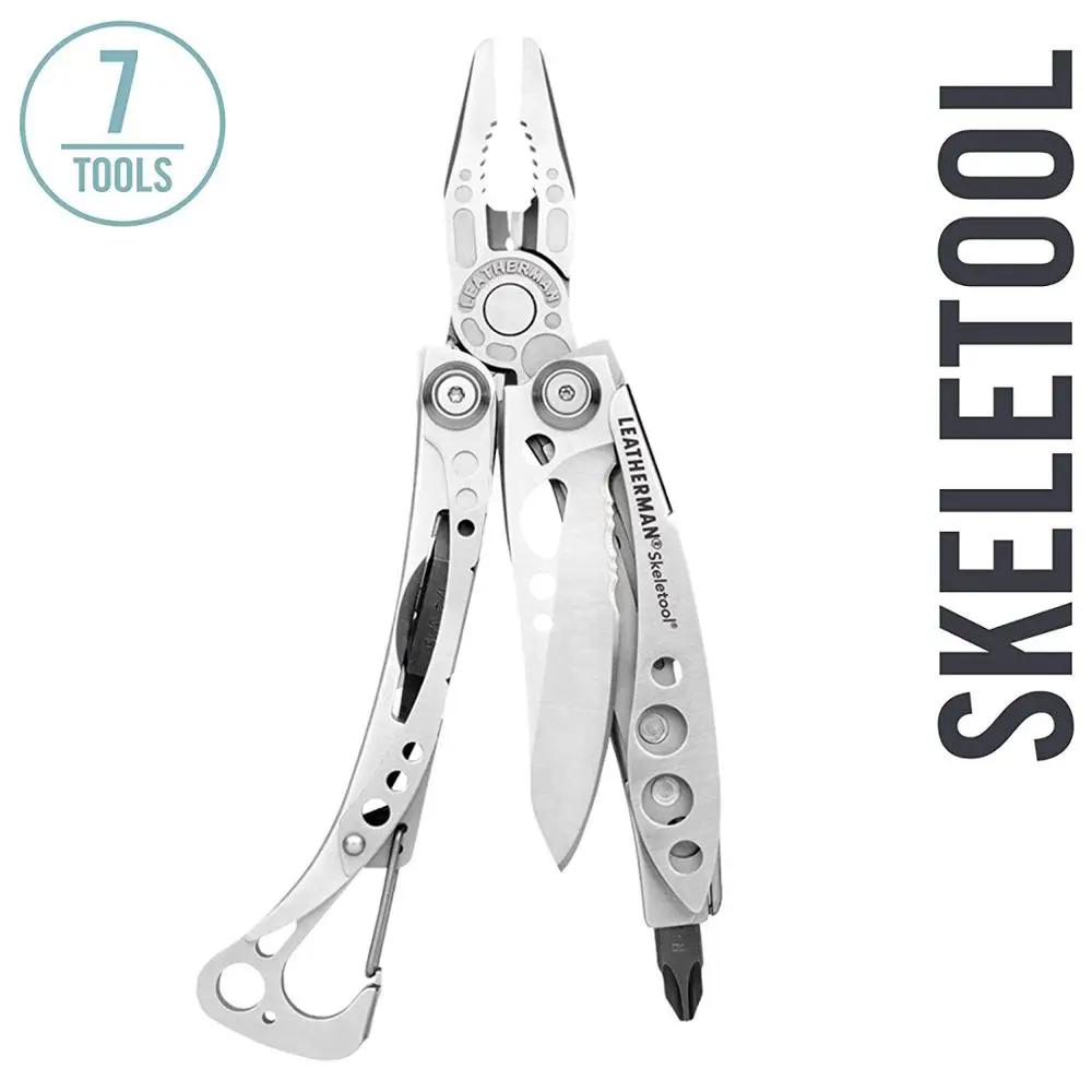 LEATHERMAN-skelecool легкий Мультитул с комбинированным ножом и открывалкой для бутылок XS/SX/CX/RX - Цвет: Stainless Stell