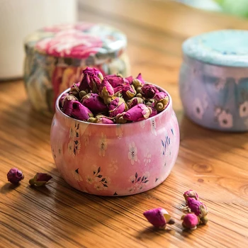 

Colorful Floral Style Mini Cute Cartoon 7 x 7 x 5cm Candy Pill Lipstick Tin Storage Coin Box Wedding Party Candy Gift Tin Box