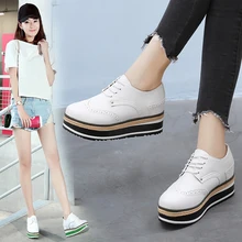DierCosy/брендовая весенняя женская обувь на платформе женские башмаки из лакированной кожи на плоской подошве со шнуровкой женские туфли-оксфорды на плоской подошве для женщин