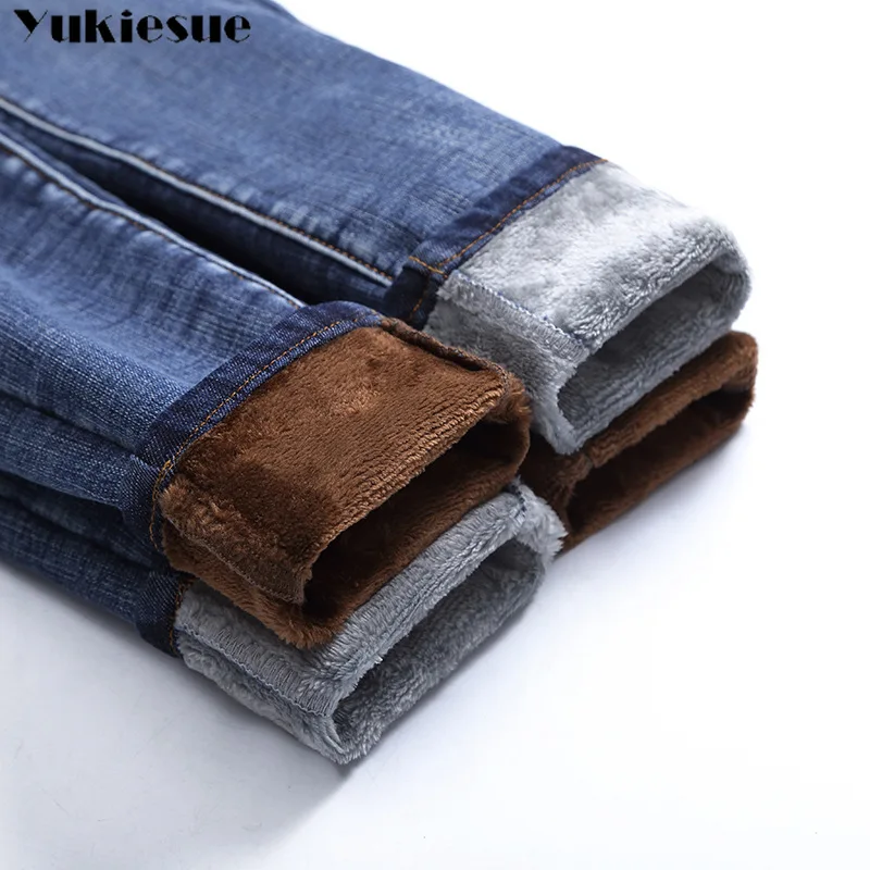 

Winter fleece thick Push Up Plus Size Jean With High Waist Denim Pants Womens Female Boyfriend Jeans For Women Warm Jeans Woman