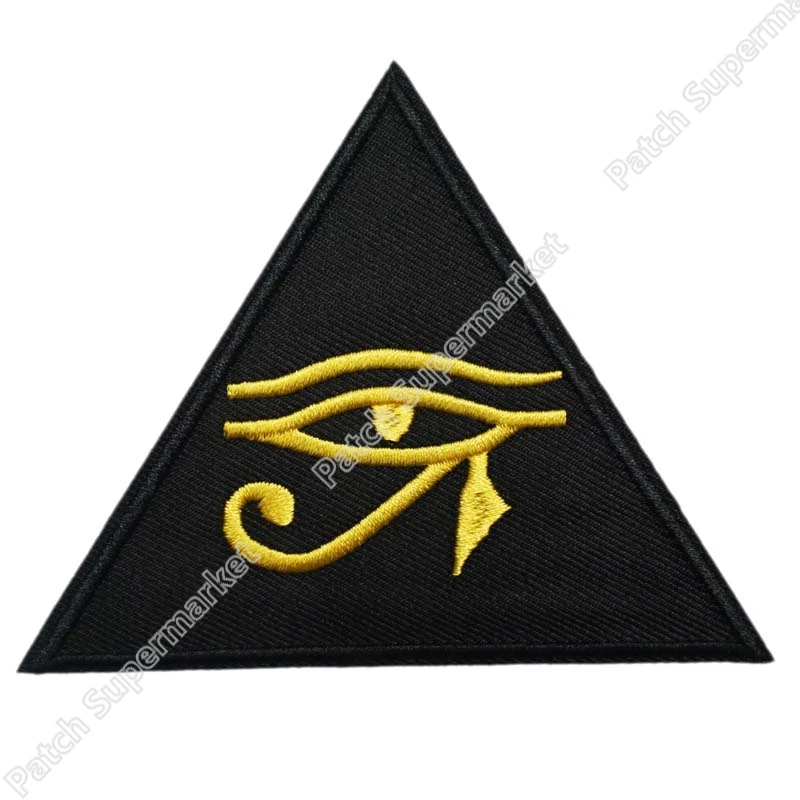 

4" EYE OF HORUS UDJAT KNOWLEDGE OCCULTISM UTCHAT RA Music Band EMBROIDERED IRON On Patch APPLIQUE Rock Punk Badge