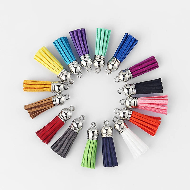 10pcs Suede Tassel/Jewelry Accessories/Keychain Cellphone/Jewelry Findings/Diy Accessories/Hand Made/Jewelry Making
