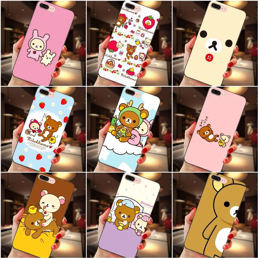 Медведь Rilakkuma милый мультфильм для Apple iPhone 4 4s 5 5S SE 6 S 7 8 Plus X XS Max XR мягкий новый