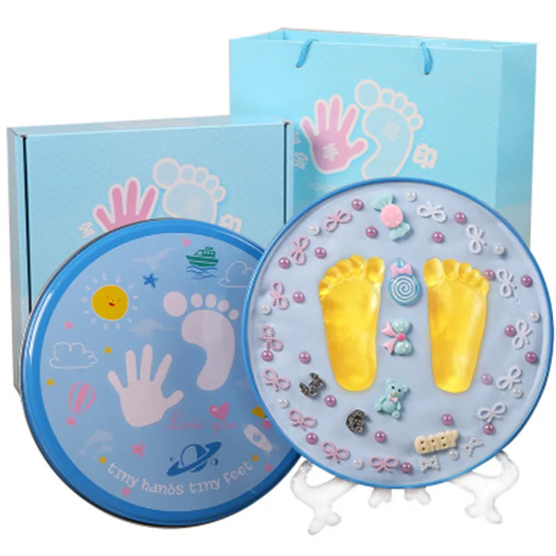 

Baby Hand Footprint Makers Kid 3D Soft Clay Inkless Handprint for Newborn Babies Birthday Souvenir Infant Growth Record DIY Gift