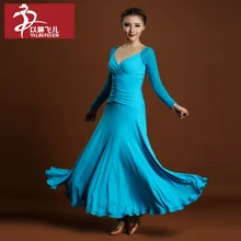 Ruffles Brief women purple ballroom competition dancing dresses modern dance uniform Tango dance clothes