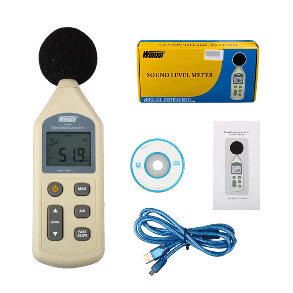 

Decibel Sound Level Meter Noise Measurement Sound Pressure Tester HS1 Digital 4 Digits Practical Hot High Quality