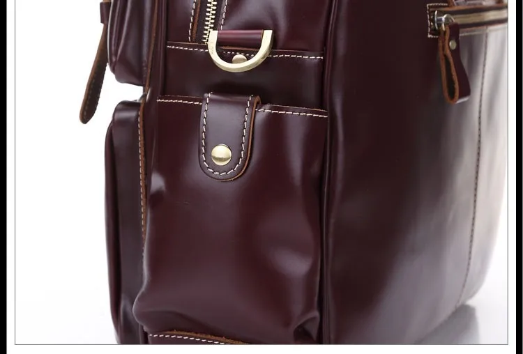 Men genuine leather briefcase 25