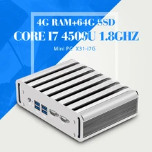 Мини-Компьютер, Core I7 4500U, ОПЕРАТИВНАЯ ПАМЯТЬ 4 Г 64 Г SSD, С WI-FI, Тонкий Клиент, настольный Компьютер Случае, Может OEM/ODM, 1080 P HD Видео