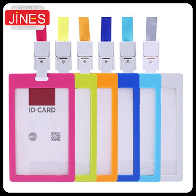 10 pcslot business id badge card holder horizontal card storage for company school office