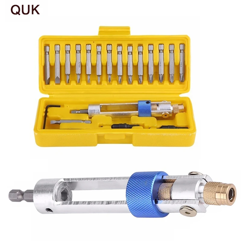 

QUK 20Pcs Drill Driver Multi Screwdriver Sets Swap Drill Bit Set Updated Version 16 Different Kinds Head with Countersink Bits