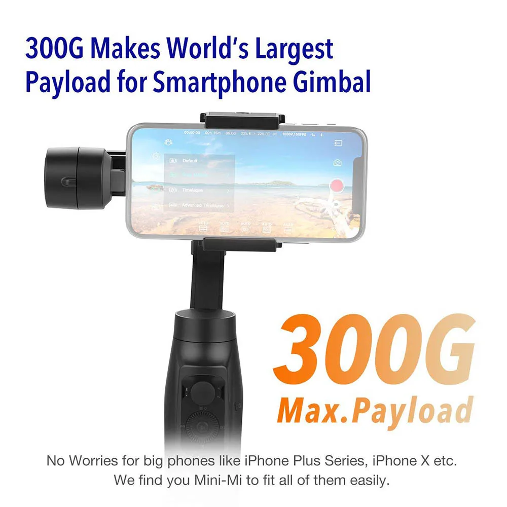 Moza Mini MI 3 осевой Карманный стабилизатор для смартфона iPhone X 8 Plus 7 6 S samsung Galaxy S9 S8 S7 P10