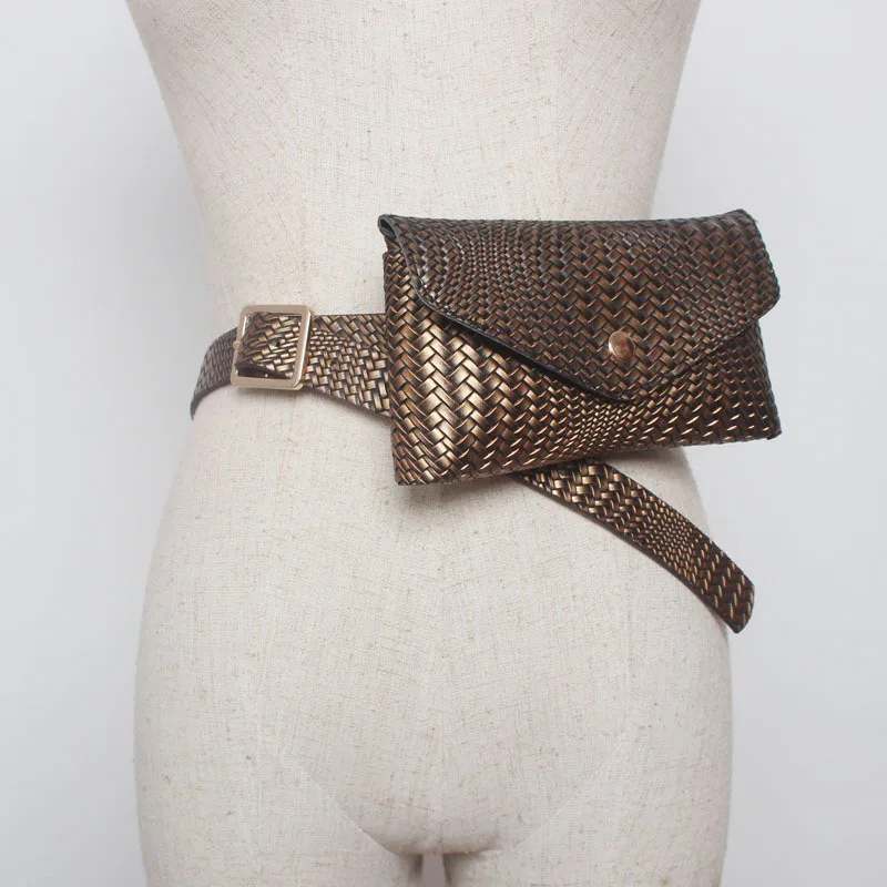 

NEW Buckle Belt Waistband High Quality Woven Canvas Women's Braided High Quality Waist pack ML04