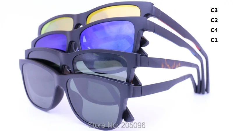 016 ULTEM квадратной формы оптические очки Рамка с megnatic клип на съемные поляризованные солнцезащитные очки линзы