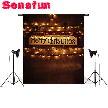 

Sensfun Christmas Backdrops Photography Vinyl Cloth Computer Printed Light Bokeh Background Photo Studio Props 5x7ft