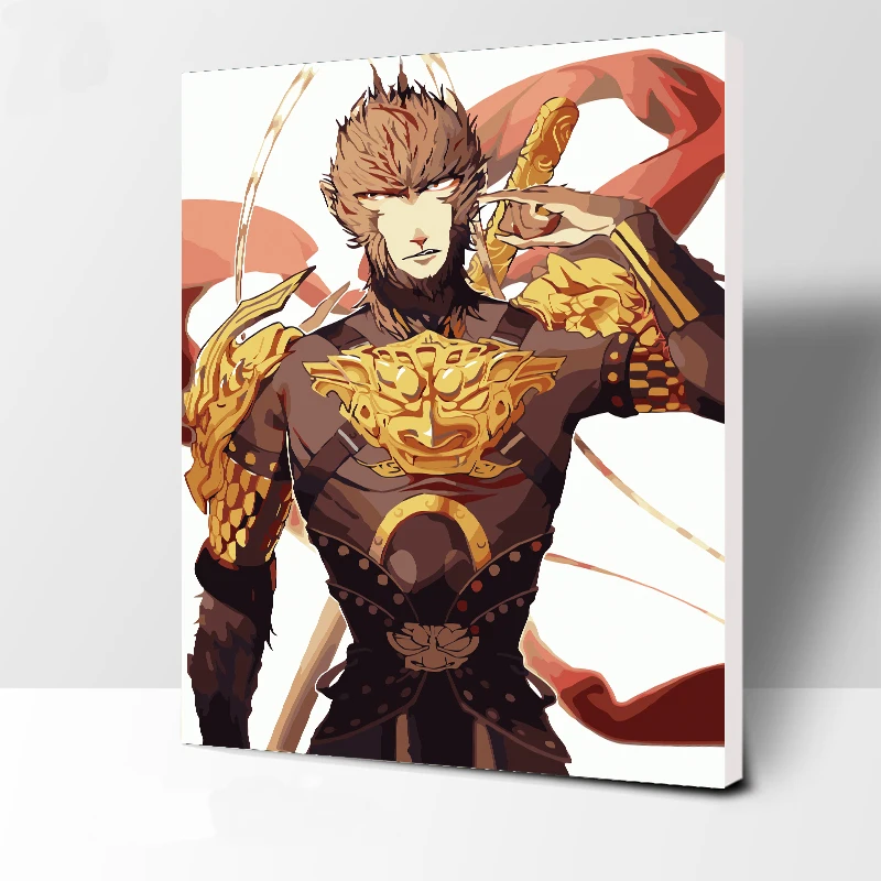 The Monkey King DIY Painting By Numbers Modern Wall Art Handpainted Oil Painting On Canvas For