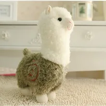 Маленький милый плюшевый игрушка-овечка прекрасный зеленый креативный бог Кукла чудовище альпака игрушка в подарок около 35 см