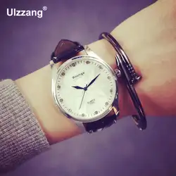 2018 новый бренд кварцевые часы наручные часы Для женщин Для мужчин платье часы Кожаные модельные туфли Наручные часы модные Повседневное