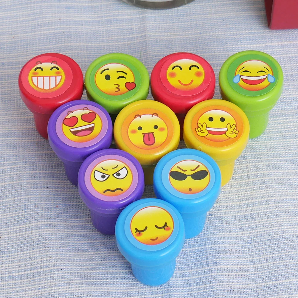

10 pcs Kids Stamp Cartoon Rubber Stamps for Scrapbooking Cute Panda Red Stamps for DIY Scrapbook Photo Album