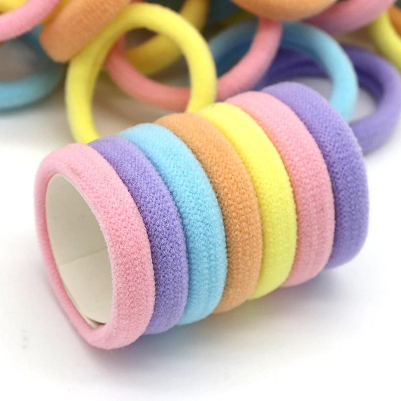 

50pcs/lot Hair Tie Hair Accessories Solid Basic Elastic Rubber Band Scrunchie Kids Girls Ponytail Holder Tight Elastic Hair Band
