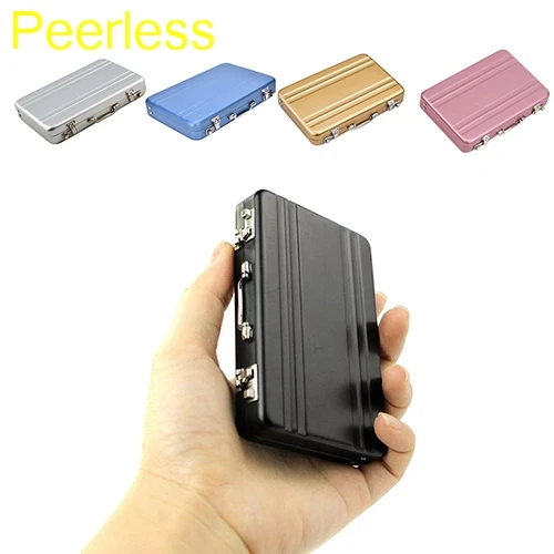 Peerless Metal Business ID Credit Card Holder Mini Suitcase Business Bank Card Name Card Holder ...