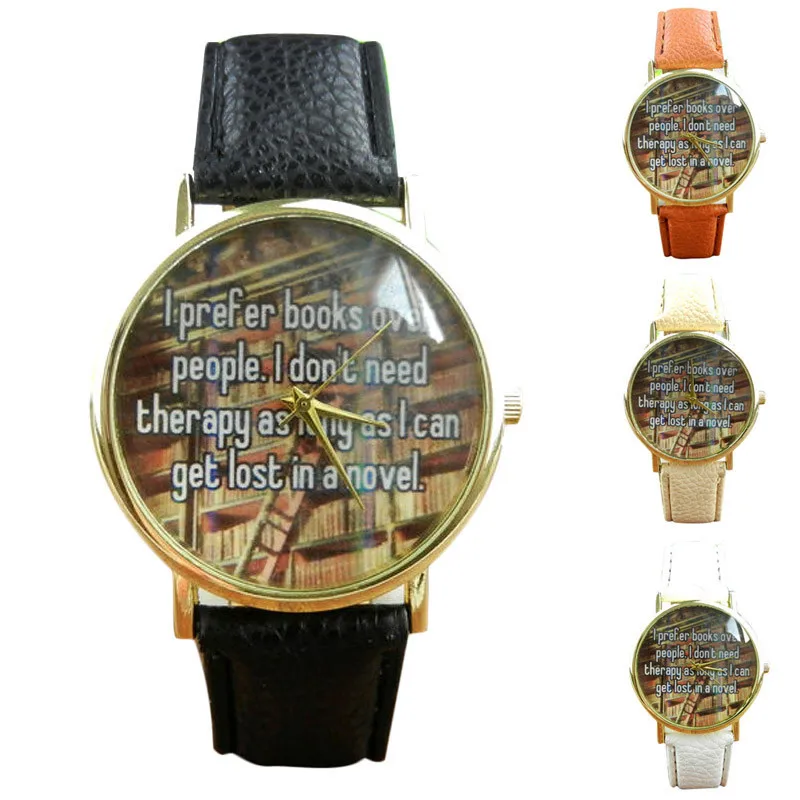 

4 Colors Wrist Watches For Women English PU Leather Band Analog Quartz Vogue Wrist Watches Clock Relojes Mujer Bayan Kol Saat