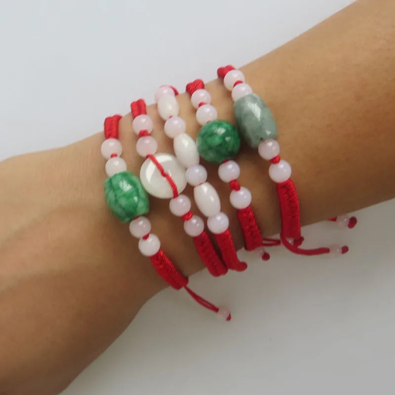 Feng Shui Chinese Oriental Budda Green Lucky Bead Amulet Thread Surf