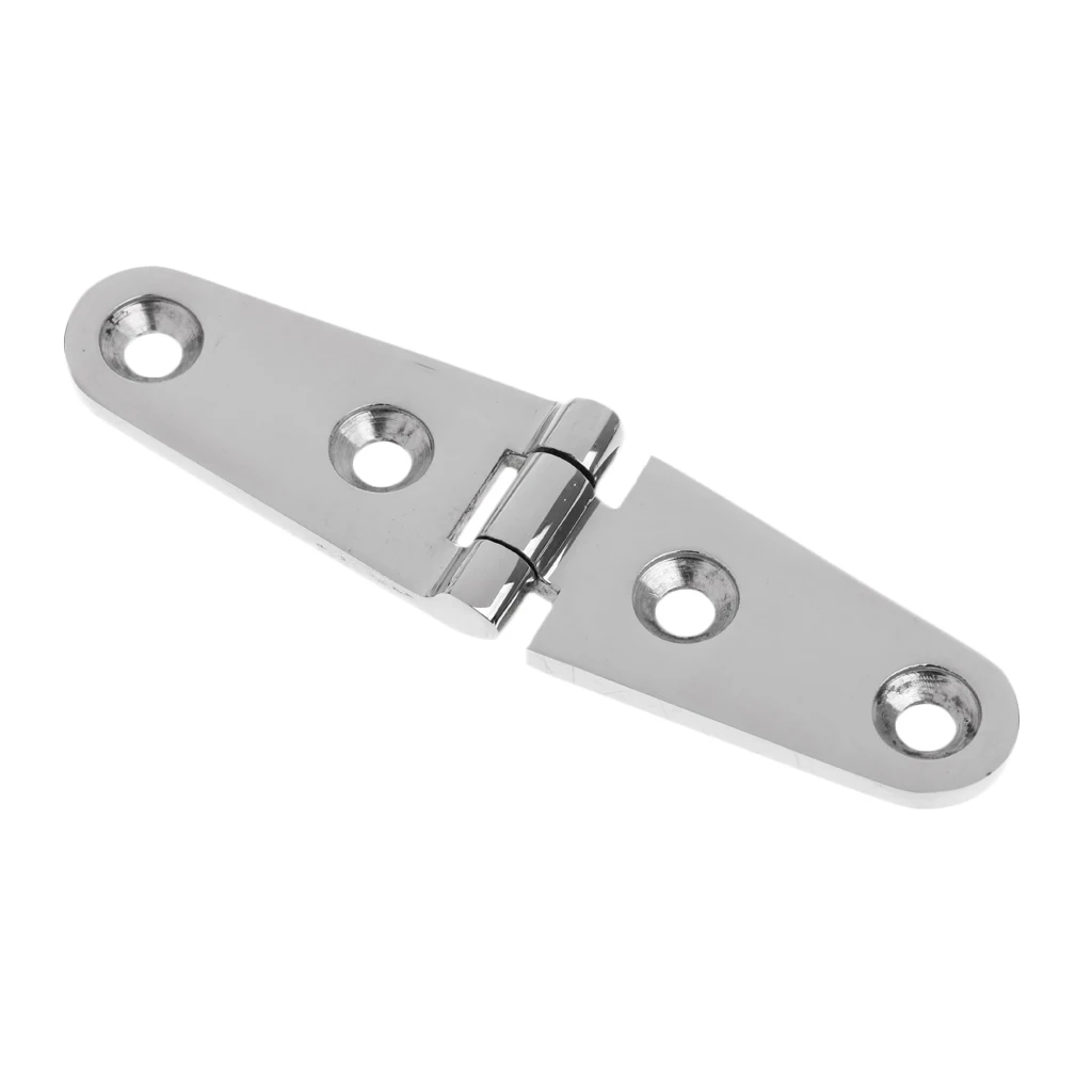 1 Pcs Boat Flush Door Hinges 3.94'X1' 316 Stainless Steel 4-Holes Strap Hinge For Boat Marine Deck Cabin Etc Boat Accessories 