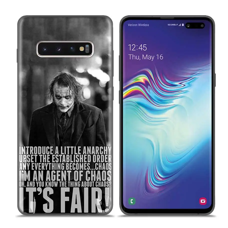 Чехол Coque для samsung Galaxy S10 S9 S8 Plus 5G A30 A50 A70 A40 A20 A10 Note 8 9 10 чехол-накладка с изображением Бэтмена Джокера Темный нож