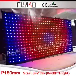 Алибаба Экспресс Гуанчжоу rgb светодиодный занавес сценический дизайн pixelflex led занавес цена P18 3x6 м