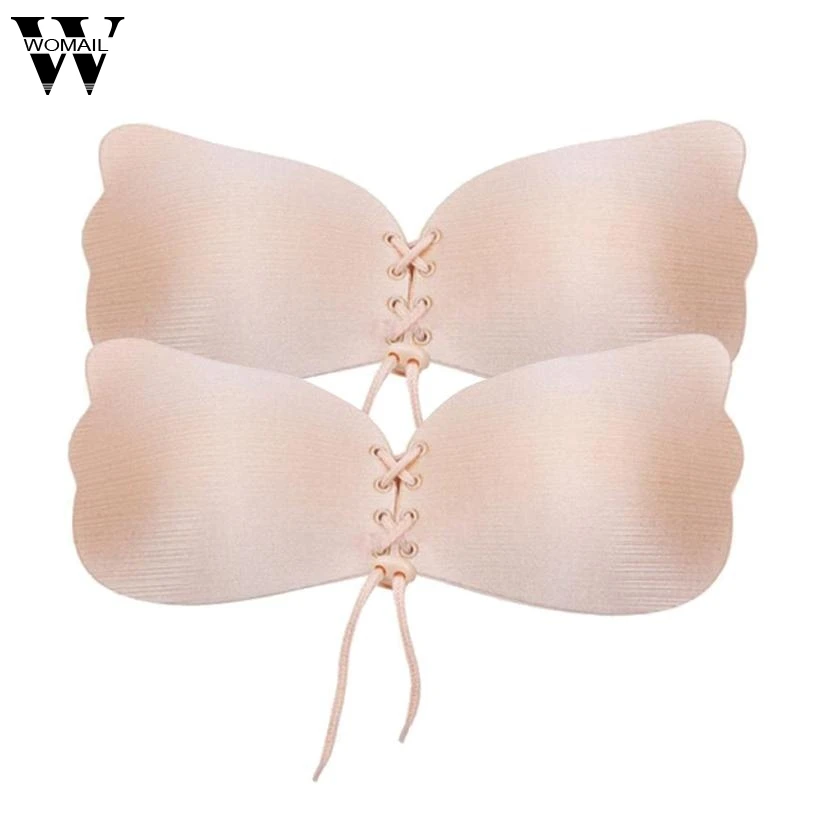 2017sexy Women Self Adhesive Strapless Bandage Stick Gel Silicone Push