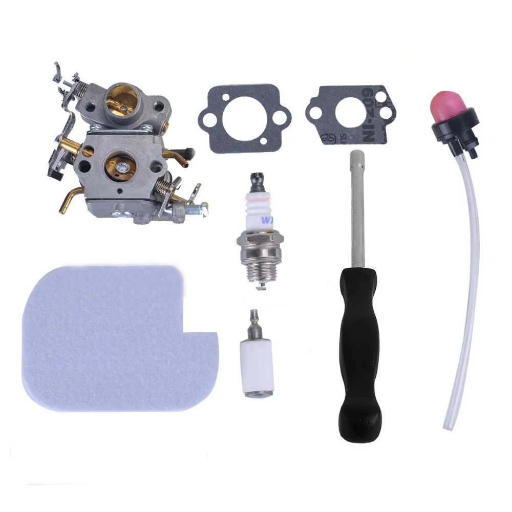Carburetor+gasket+Fuel Filter+Primer Bulb+air filter+spark plug+spined tool fit Poulan Craftsman Chainsaw Zama C1M W26C C1M W26 -in Power Tool Accessories ...