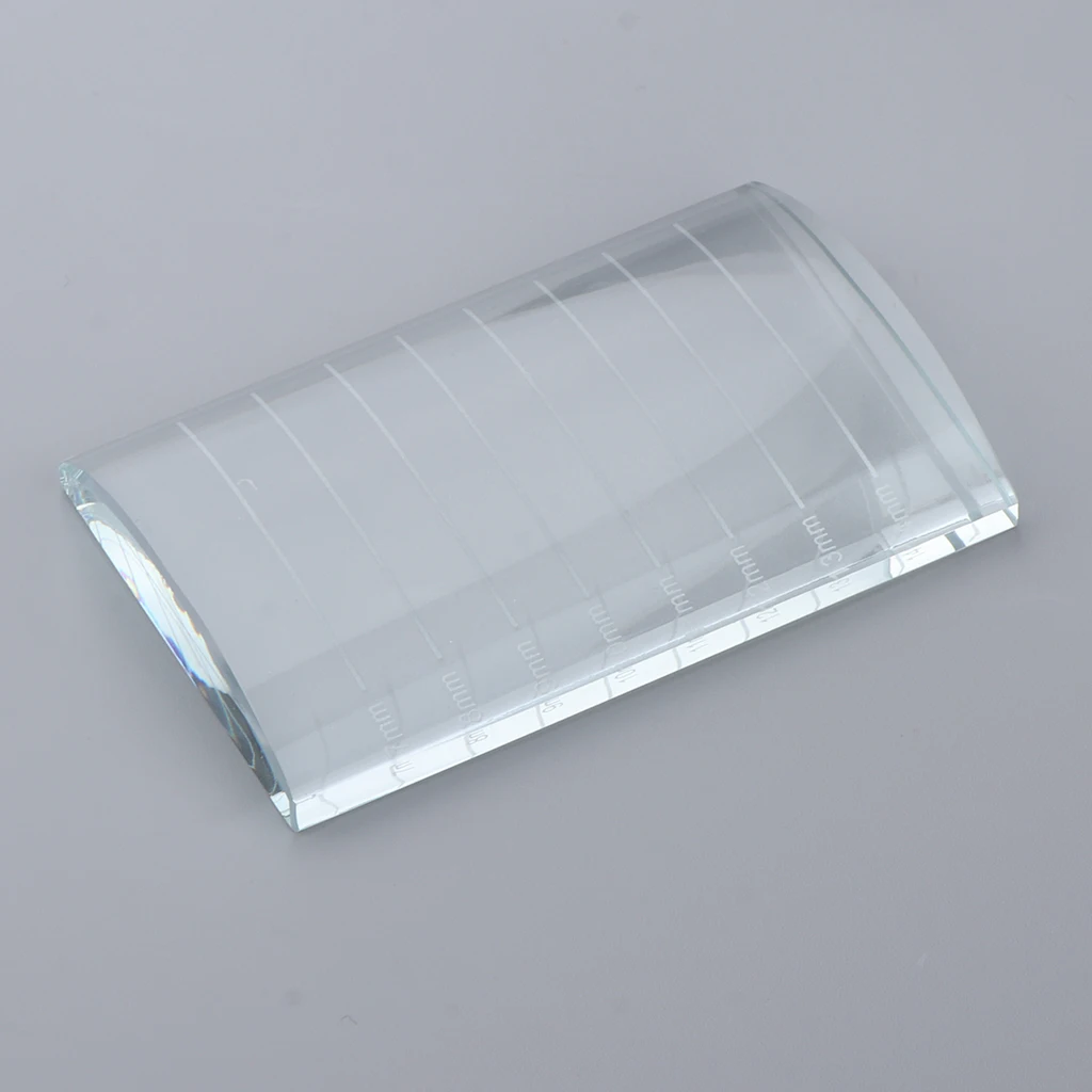 Eyelash Extension Crystal Glass Eye Lash Stand Pallet Holder/Lash Tray Strip Board,8x5x1.1 cm