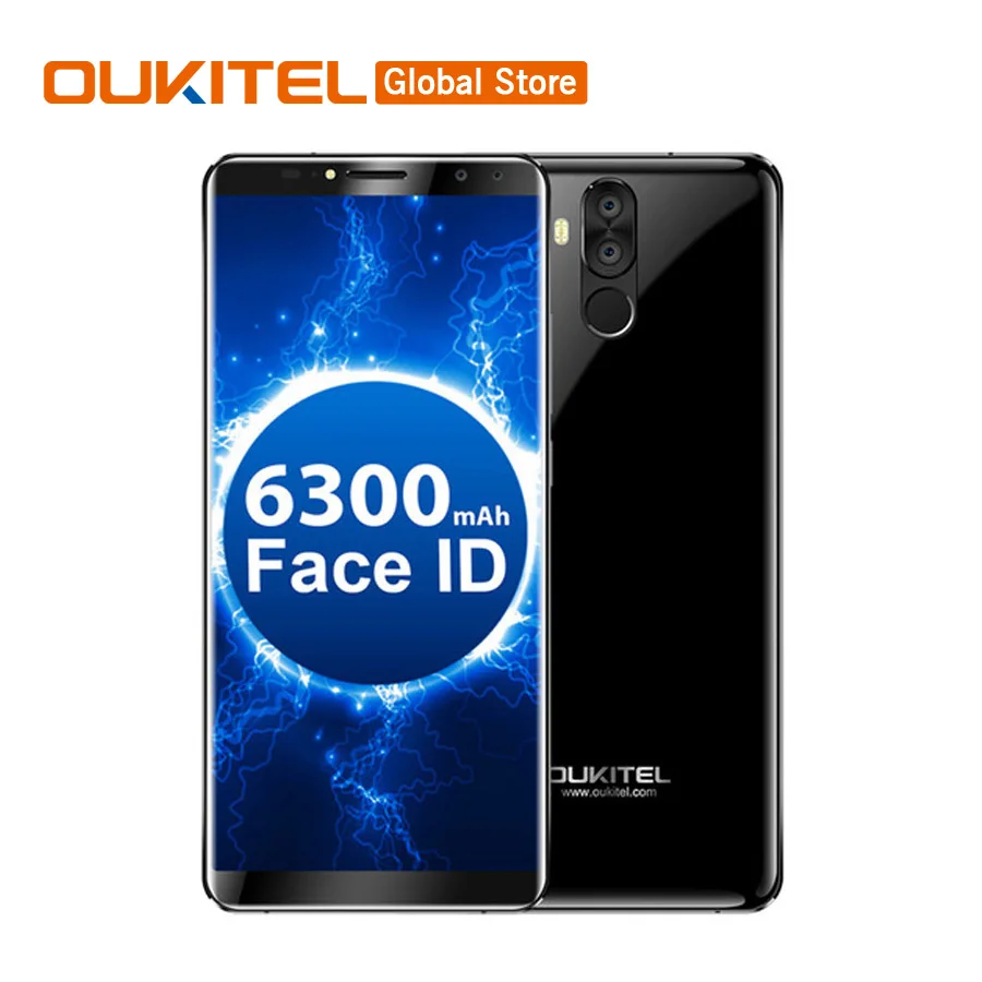 OUKITEL K6 18:9 полный дисплей разблокировка лица 6,0 ''FHD 6 ГБ ОЗУ 64 Гб ПЗУ MT K6 763 Восьмиядерный 21 МП 4 камеры 6300 мАч NFC мобильный телефон