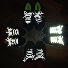 1 пара отражающих ботинок бегуна шнурки визуальная безопасность шнурки на заказ шнурки для ультра boost Баскетбольная обувь круглый канат 120 см