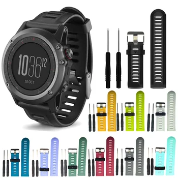 

1pc. 26mm Outdoor Sport Soft Silicone Replacement Watch Band for Gar min Band Fenix 3 / Fenix 3 HR