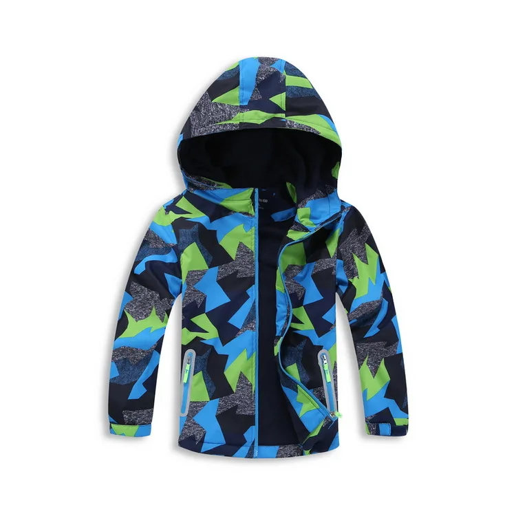 Детские водонепроницаемые ветрозащитные куртки для мальчиков и девочек, теплая флисовая спортивная верхняя одежда, верхняя одежда для подростков, зимнее пальто, одежда - Цвет: A