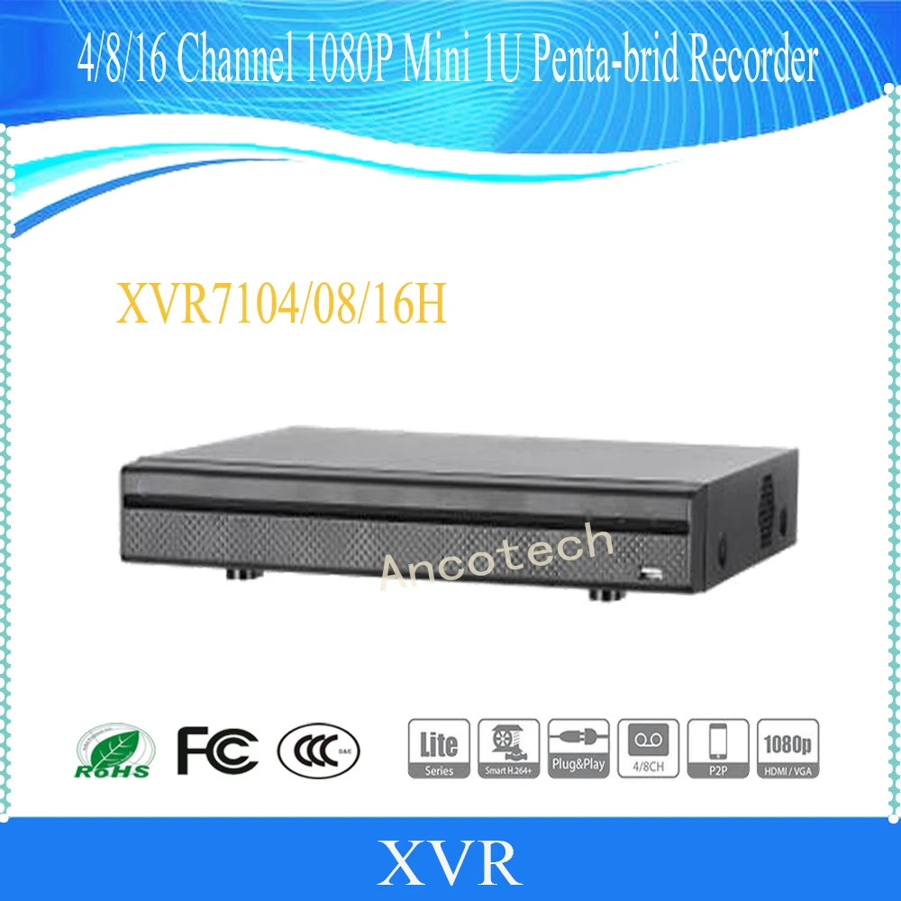 

DAHUA 4/8/16 Channel Penta-brid 1080P Mini 1U Digital Video Recorder Without Logo XVR7104H/XVR7108H/XVR7116H