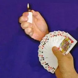 

Lighter To Card Fan - trick, card magic illusions, novelties party/jokes,silk magic,fire magic free shipping