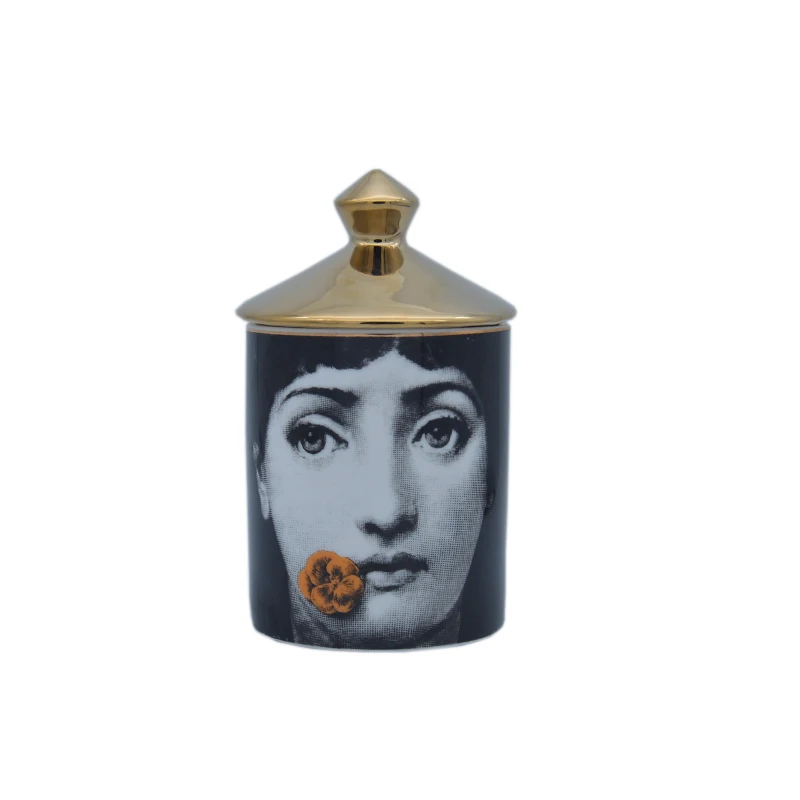 Подсвечник Fornasetti, ручная работа, кувшин для свечей, ретро, Lina, для хранения лица, керамический контейнер, украшение для дома, ювелирный ящик для хранения - Цвет: 5