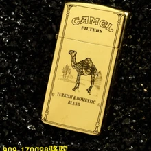 XGQ 6 модель бренд zorr верблюд сатана Лев 909 латунь Двусторонняя Лазерная резная узкая керосиновая зажигалка