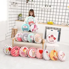 Круглая подушка с принтом Фэнтези мультфильм Животные Единорог кошка Медведь Мороженое-леденец напольные подушки для сидения диван декор подушки для девочек