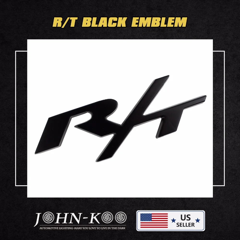 

Clearance!!!10PCS Black R/T Decal Emblem Nameplate Cheap to sell For Challenger For Charger Ram For Dodge For Chevy Waterproof