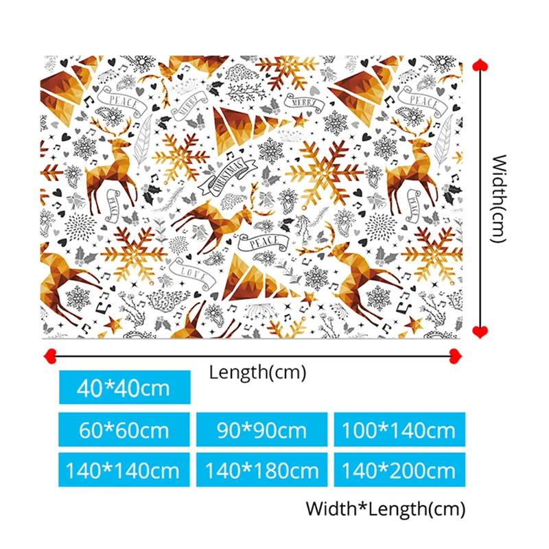 Рождественская скатерть, олень, Снеговик колокольчики, дерево, хлопок, лен, квадратные скатерти, прямоугольная скатерть, журнальный столик, чайный столик