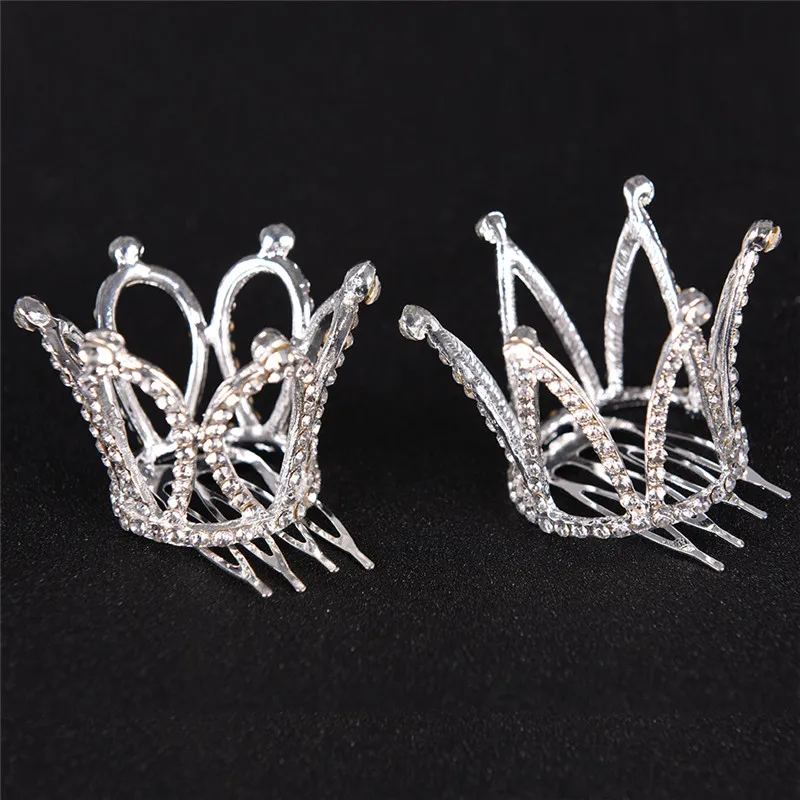 

2018 Mini Women Girl Rhinestone Crown Bridal Tiara Hair Comb Pin For Wedding Party New Arrival